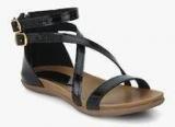 J Collection Black Buckled Sandals Girls