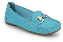 J Collection Blue Moccasins women