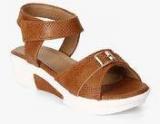 J Collection Brown Buckled Sandals Girls