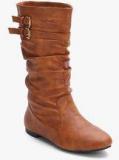 J Collection Brown Calf Length Boots Women