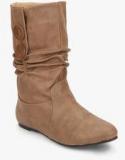 J Collection Calf Length Brown Boots Women