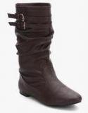 J Collection Coffee Calf Length Boots women