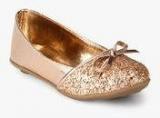 J Collection Golden Glitter Belly Shoes Girls