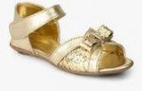 J Collection Golden Glitter Bow Sandals girls