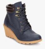 J Collection Navy Blue Ankle Length Boots Women