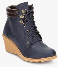 J Collection Navy Blue Ankle Length Boots women