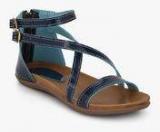 J Collection Navy Blue Buckled Sandals Girls