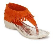 J Collection Orange Sandals Girls