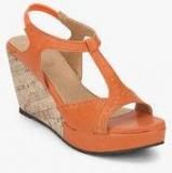 J Collection Orange Wedges Women