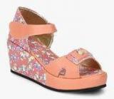 J Collection Peach Floral Sandals Girls