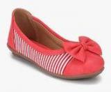 J Collection Pink Striped Bow Belly Shoes girls