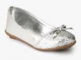 J Collection Silver Glitter Belly Shoes Girls