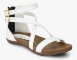 J Collection White Buckled Sandals Girls