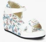 J Collection White Floral Sandals Girls