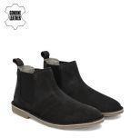 Jack & Jones Black Suede Mid Top Flat Boots men