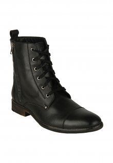 Jessi Jordan Black Leather Boots men