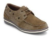 Jessi Jordan Khaki Leather Boat Shoes Men