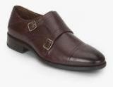 Johnston & Murphy Nolen Double Monk Cap Toe Buckled Brown Formal Shoes Men