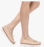 Jove Beige Moccasins Women