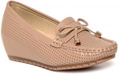 Jove Beige Perforated Pumps women