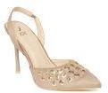 Jove Beige Rivet Detail Stilettos Women