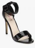 Jove Black Ankle Strap Stilettos Women