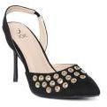 Jove Black Embellished Pumps Women