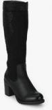 Jove Black Knee Length Boots Women