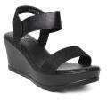 Jove Black Shimmer Wedges Women