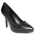 Jove Black Solid Pumps Women