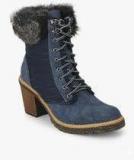 Jove Blue Ankle Length Boots Women