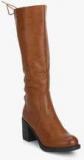 Jove Brown Knee Length Boots women