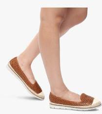 Jove Camel Lazer Cut Espadrille Belly Shoes women