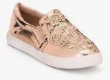 Jove Copper Metallic Lifestyle Shoes Women