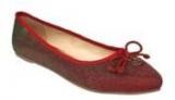 Jove Maroon Belly Shoes Women