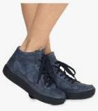 Jove Navy Blue Ankle Length Causal Sneakers Women