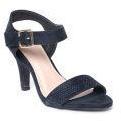 Jove Navy Blue Embellished Heels Women