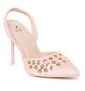 Jove Pink Solid Pumps Women