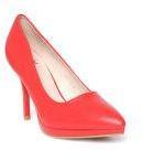 Jove Red Solid Pumps Women