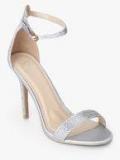 Jove Silver Ankle Strap Stilettos Women