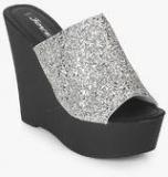 Jove Silver Glitter Wedges women