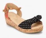 Juniors By Lifestyle Black Sandals Girls