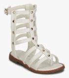 Juniors By Lifestyle White Buckled Sandals girls