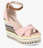 Jurado Pink Espadrille Ankle Strap Wedges women