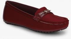 Ketimporta Maroon Synthetic Regular Loafers women