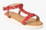 Kics Red Sandals Girls