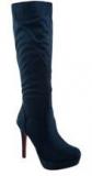 Kielz Calf Length Navy Blue Boots Women