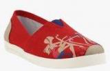 Kielz Red Sporty Sneakers Women