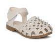 Kittens Beige Embellished Flats Girls