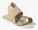 Kittens Beige Metallic Sandals Girls